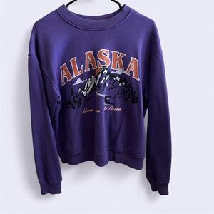 Divided Purple Alaska Mountain Sweatshirt